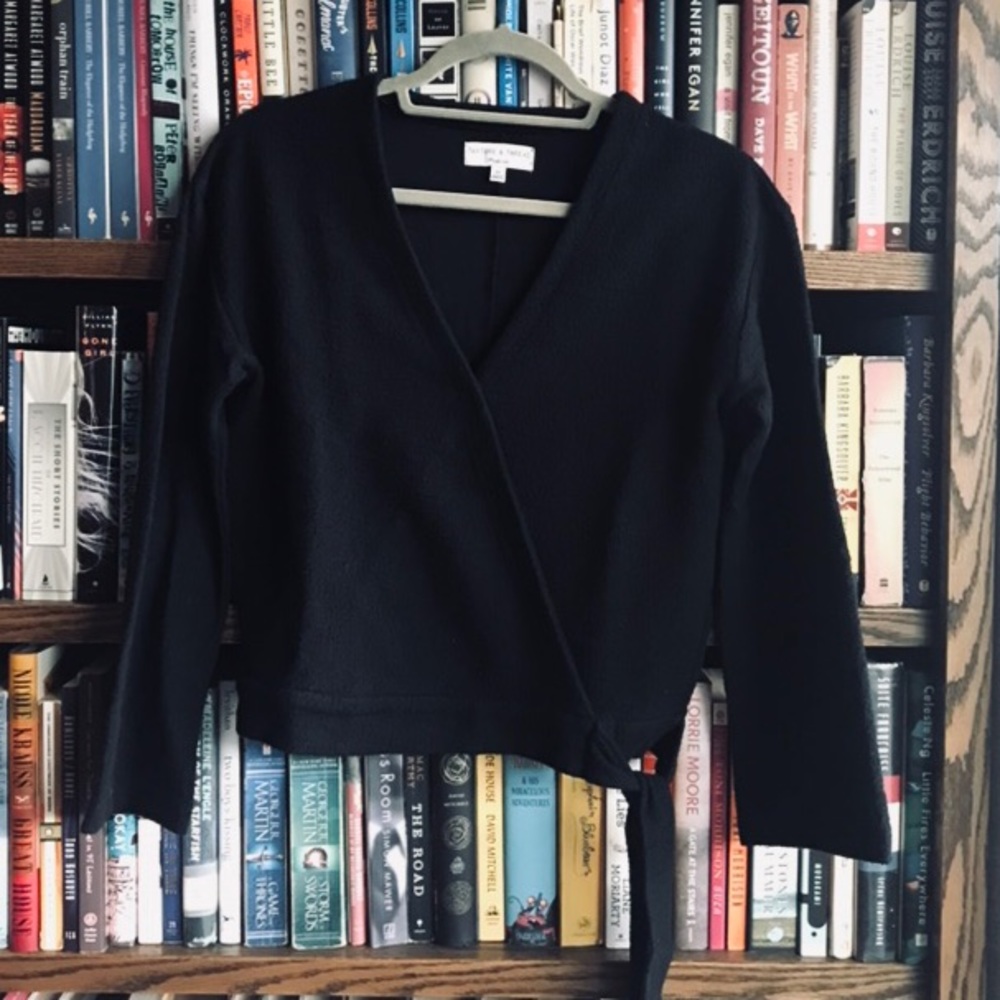 Madewell x Texture & Thread wrap top, Size XS